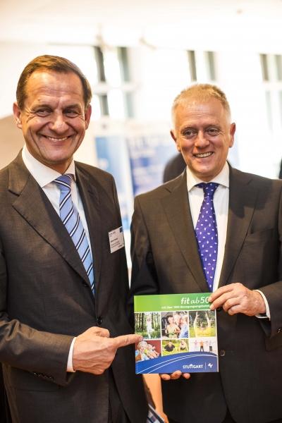 
Alfons Hörmann (links) und OB Fritz Kuhn (rechts) eröffnen 'Fit for Life'-Kongress Foto: Leif Piechowski/Stadt Stuttgart

